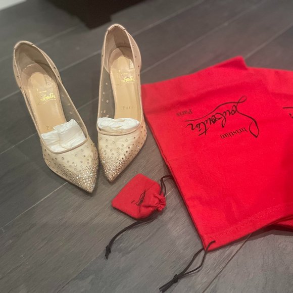 Christian Louboutin Shoes - Christian Louboutin Follies Strass Nude size EU 36.5 / US 6